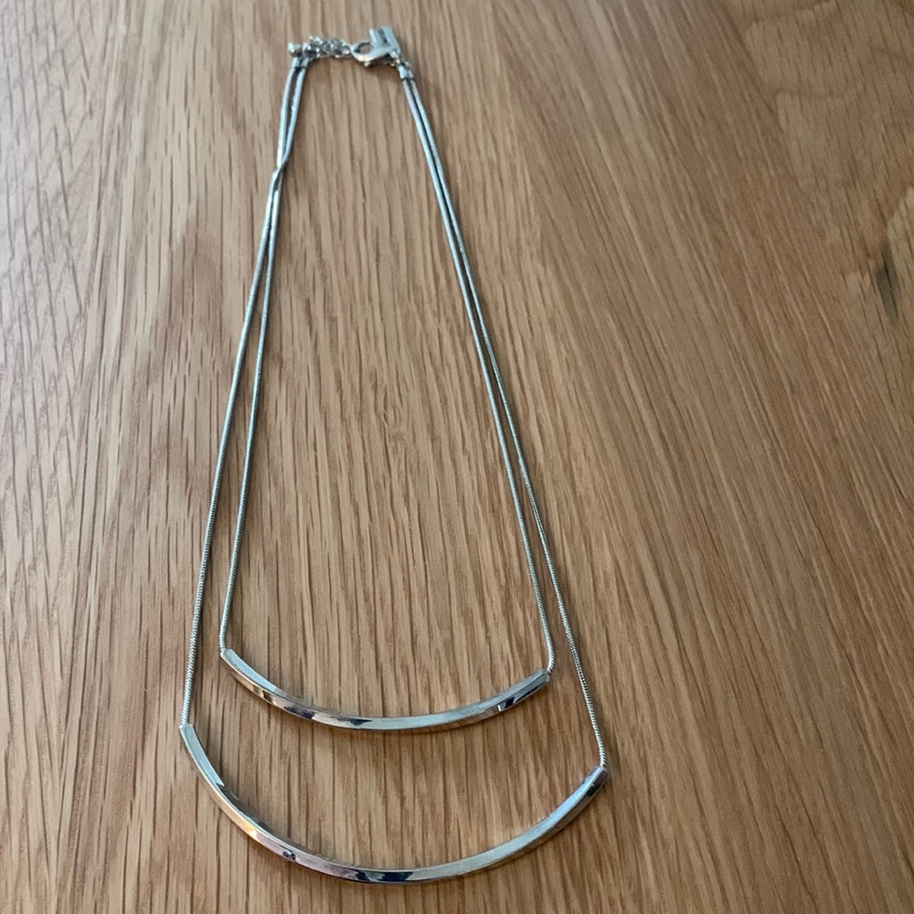 Sliver necklace duet